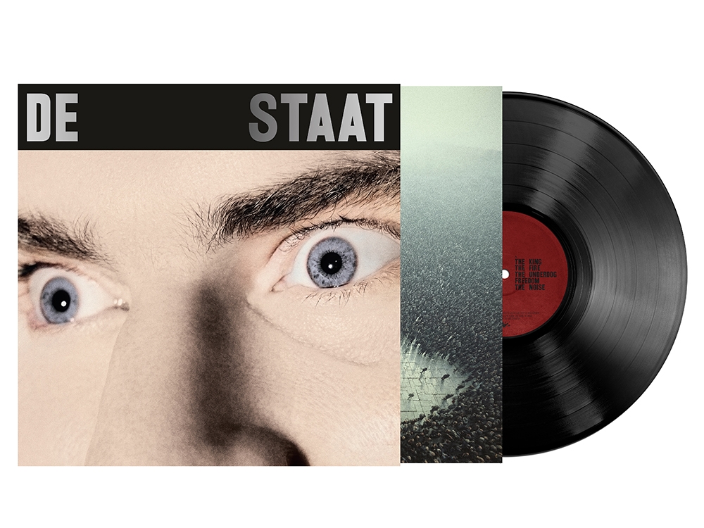 DE STAAT Black vinyl with silver foil artwork